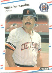 1988 Fleer Baseball Cards      058      Willie Hernandez